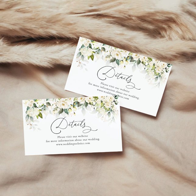 Carte de boîtier de détail de Roses blanches verte (Créateur téléchargé)