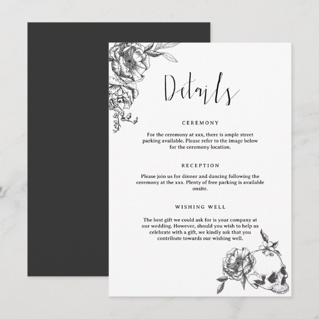 Carte de boîtier de détail Gothique à main (Devant / Derrière)