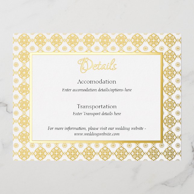 Carte de boîtier de détails de mariage à profil of (Recto)