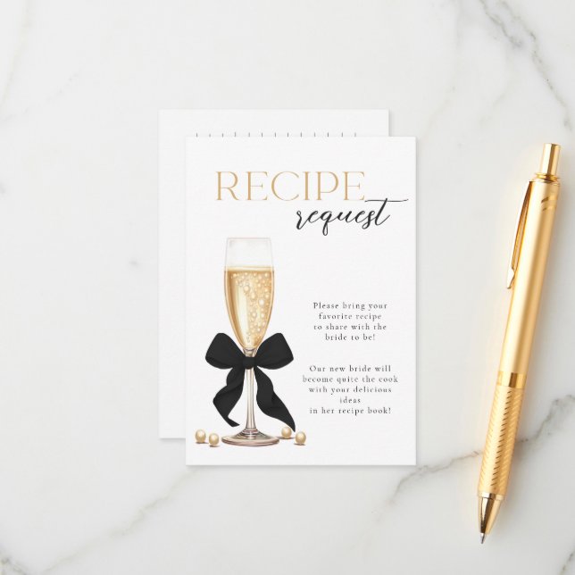 Carte de boîtier de la recette nuptiale Pearls & P (Devant/Arrière en situation)