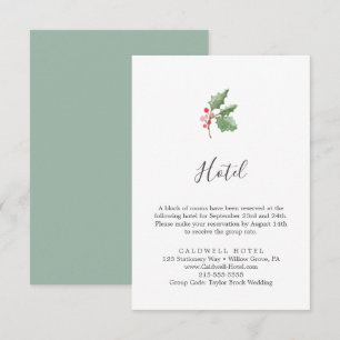 Carte de boîtier de l'hôtel Christmas Green & Berr