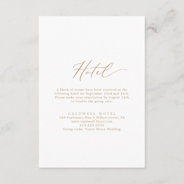 Carte de boîtier de l'hôtel Delicice Gold Calligra (Devant)