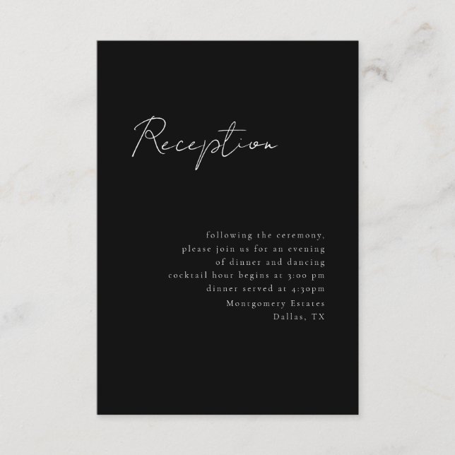 Carte de boîtier de réception à script minimal (Devant)