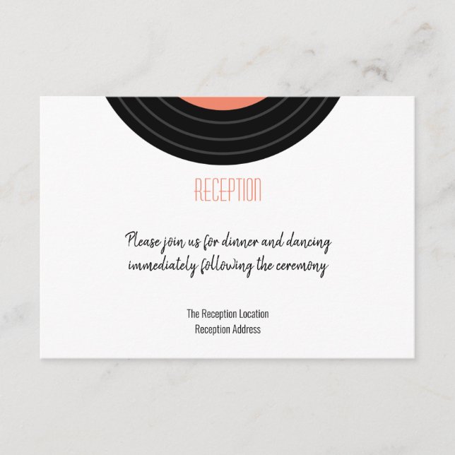 Carte de boîtier de réception Retro Vinyl Record (Devant)