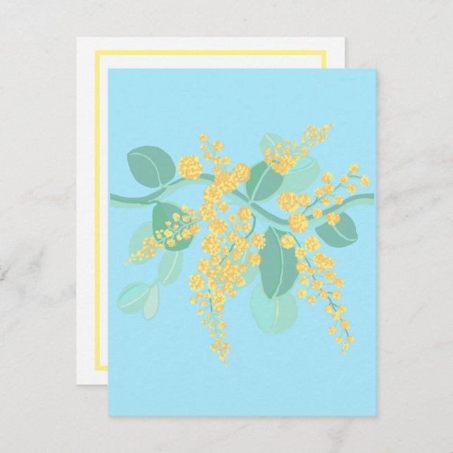 Carte de boîtier de wattle australien (Devant / Derrière)