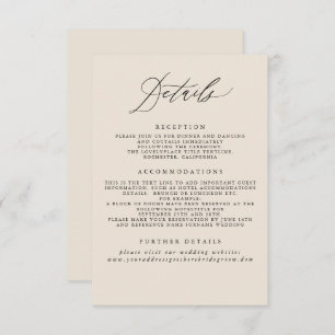 Carte de boîtier d'informations sur le Mariage ivo