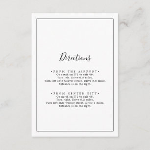 Carte de boîtier d'instructions minimalistes