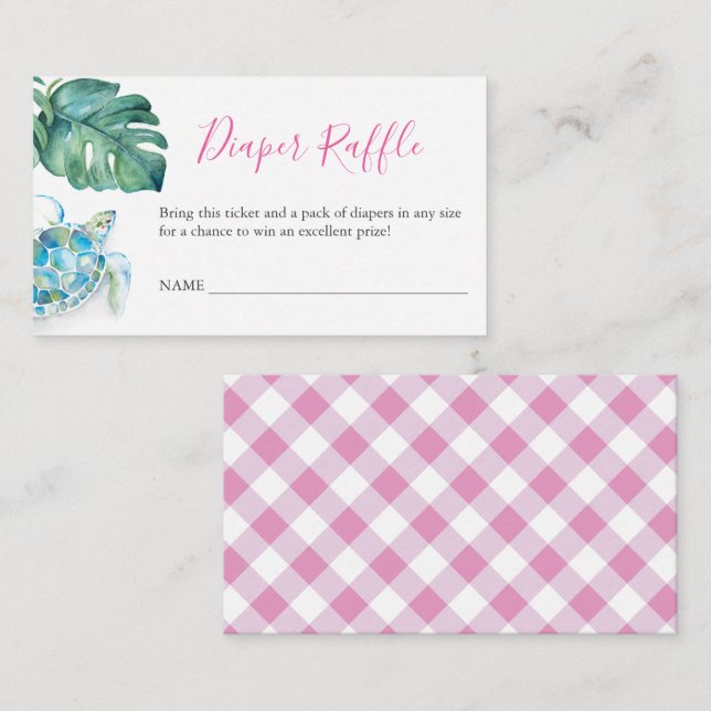 Carte de boîtier d'invitation à la tortue de mer (Devant / Derrière)