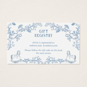 Carte de boîtier du Baby shower du Registre des To