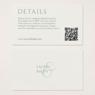 Carte de boîtier du registre cadeau QR Sage & Ivor