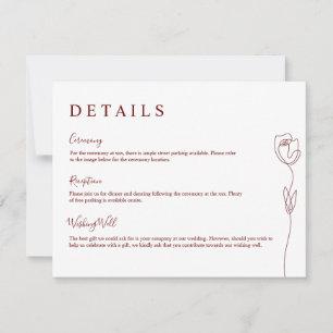 Carte de boîtier du Rose de ligne Whimsical