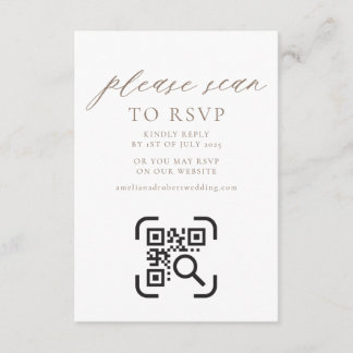 Carte de boîtier du site Web mariage QR Code RSVP