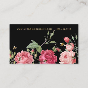 Carte de boîtier élégant pour apiculteur Rose et a