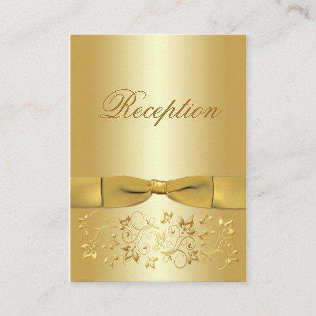 Carte de boîtier en or floral 50e anniversaire (Devant)