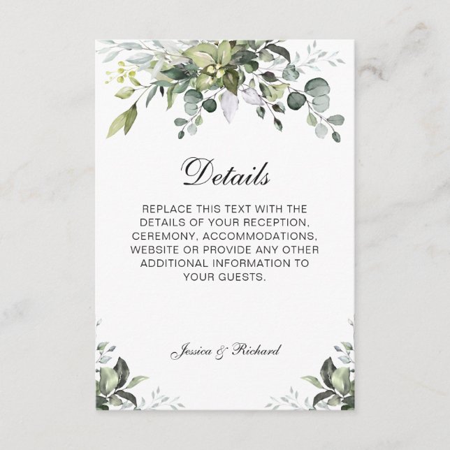 Carte de boîtier Eucalyptus Watercolor Details (Devant)