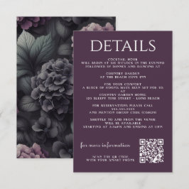 Carte de boîtier floral Moody noir et violet