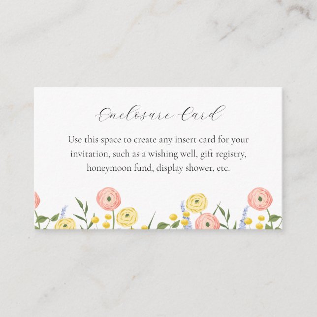 Carte de boîtier florale en aquarelle romantique (Devant)