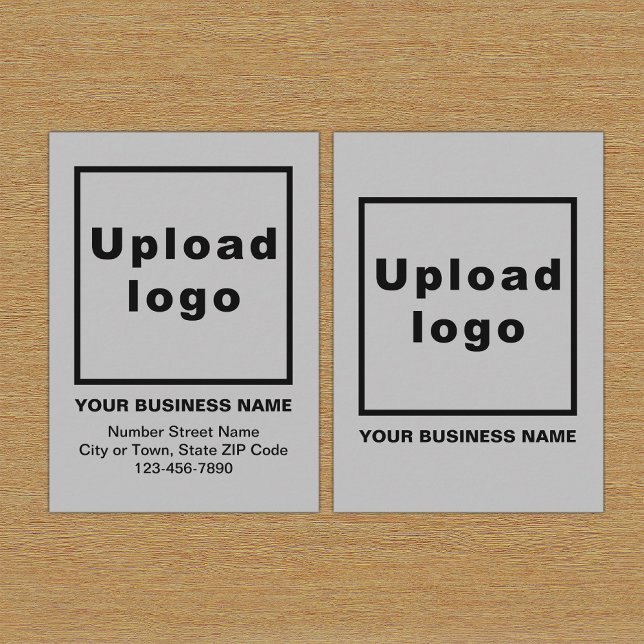 Carte de boîtier gris entreprise (Build brand name awareness. Your business brand on gray enclosure card.)