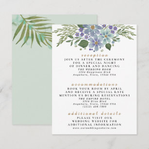 Carte de boîtier Mariage 04d Feuille aquarelle