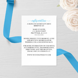 Carte de boîtier Mariage Blue Calligraphy