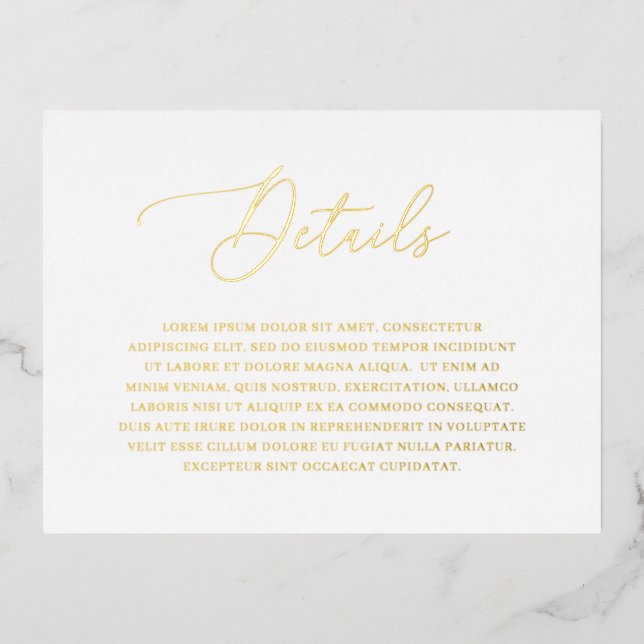 Carte de boîtier Mariage classique Elegant Gold Fo (Recto)