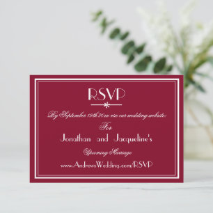 Carte de boîtier Mariage de site Web RSVP Script R