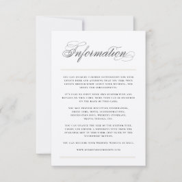 Carte de boîtier Mariage d'informations pour les b