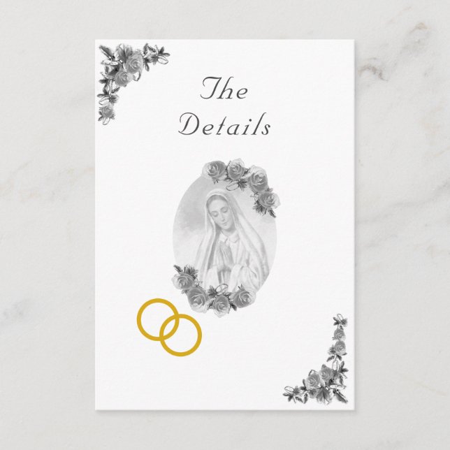 Carte de boîtier Mariage en argent catholique Vier (Devant)