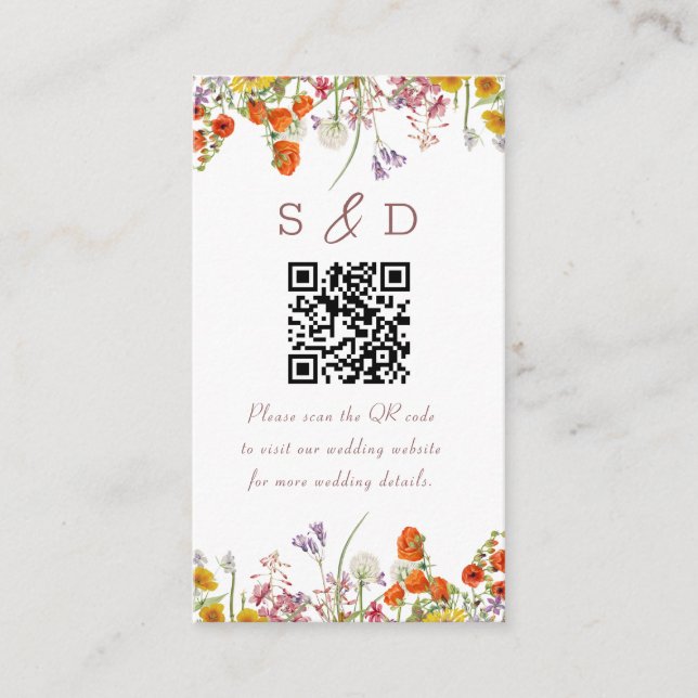 Carte de boîtier Mariage fleur sauvage (Devant)