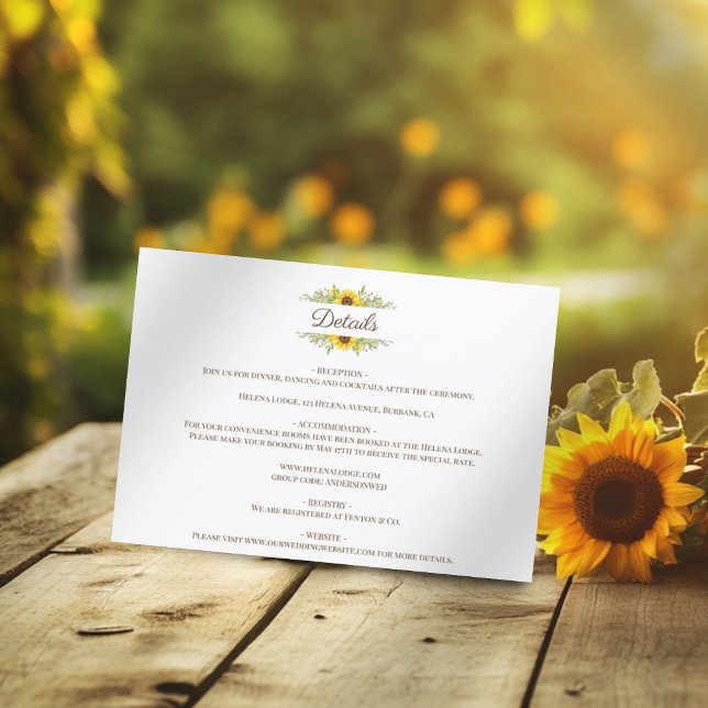 Carte de boîtier Mariage floral Boho Sunflowers (Créateur téléchargé)