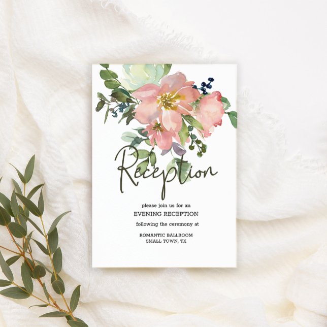 Carte de boîtier Mariage floral Eggshell et Blush (Créateur téléchargé)