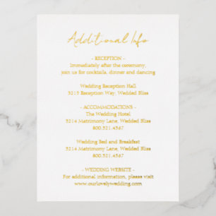 Carte de boîtier Mariage Gold Foil simple et éléga