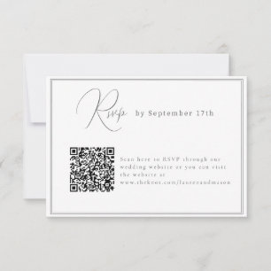 Carte de boîtier Mariage minimaliste Réponse en li