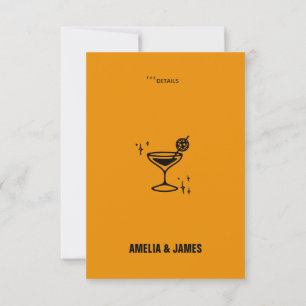 Carte de boîtier Mariage moderne Retro Funky