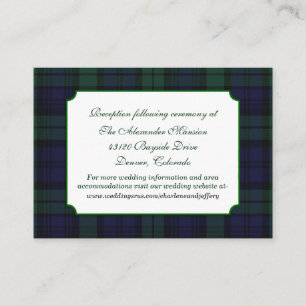 Carte de boîtier Mariage Plaid Classic Black Watch