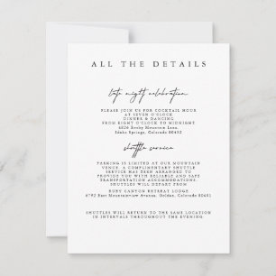 Carte de boîtier moderne simple Mariage Détails