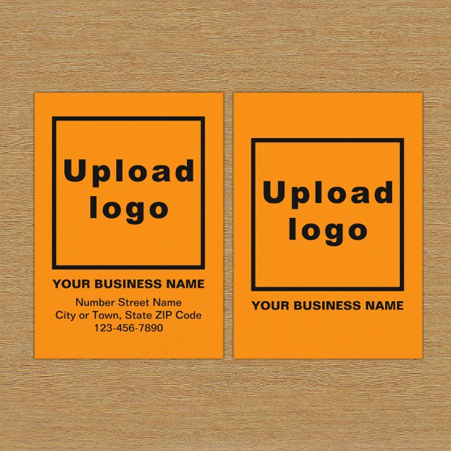 Carte de boîtier Orange Business (Build brand name awareness. Your business brand on orange color enclosure card.)