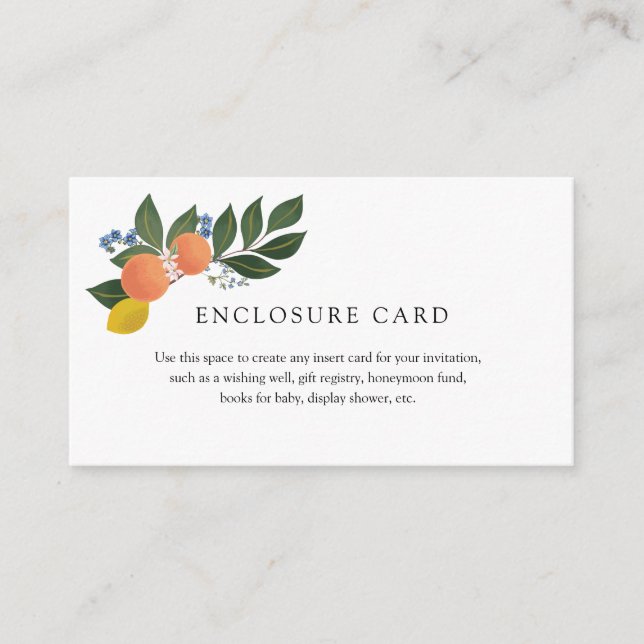 Carte de boîtier Orange Citrus (Devant)