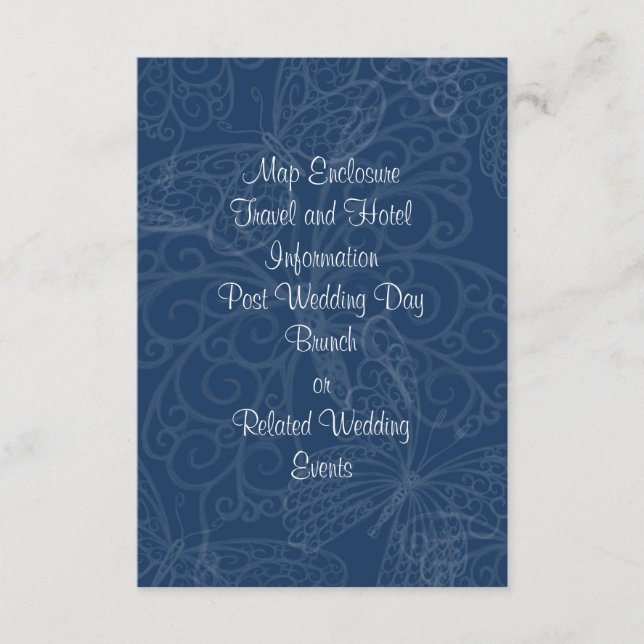 Carte de boîtier papillon Filigree en Turquoise (Devant)