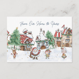 Carte de boîtier père Noël Elf Rudolph