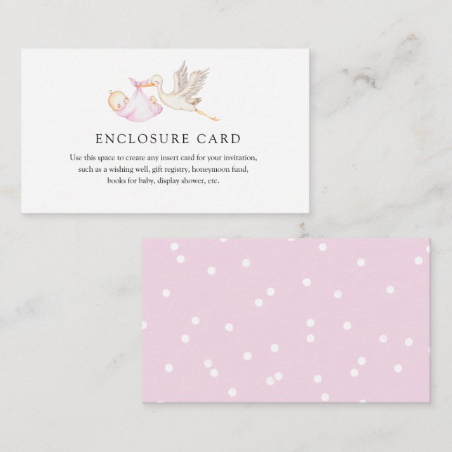 Carte de boîtier personnalisée en cagoule rose (Devant / Derrière)
