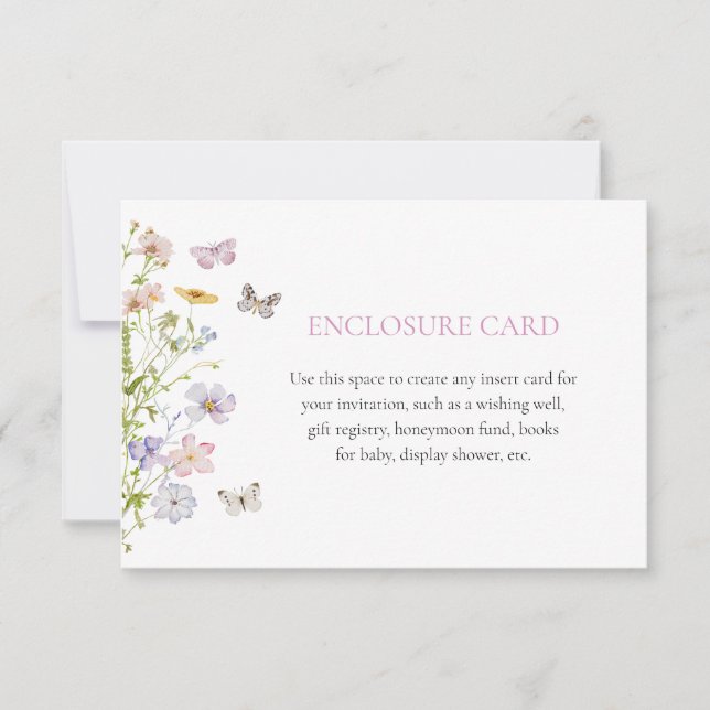 Carte de boîtier personnalisée pour fleurs sauvage (Devant)