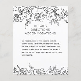 Carte de boîtier Pot Of Rose Mariage Details
