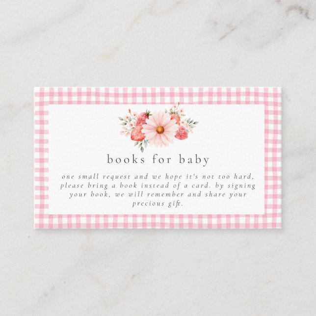 Carte de boîtier pour Baby shower bébé doux Berry (Devant)