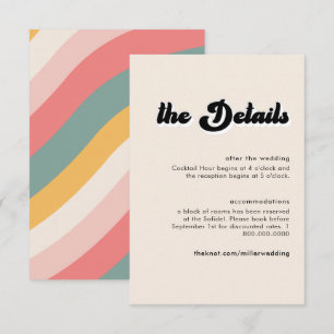 Carte de boîtier Retro les années 70 Color Waves D