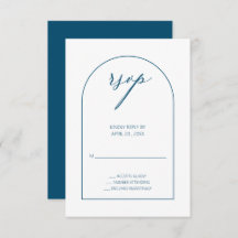 Carte de boîtier RSVP Arche Turquoise moderne