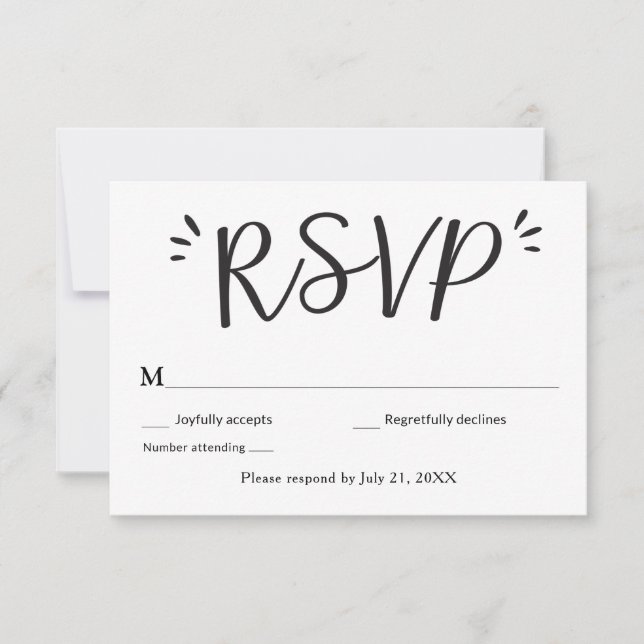 Carte de boîtier RSVP de mariage (Devant)