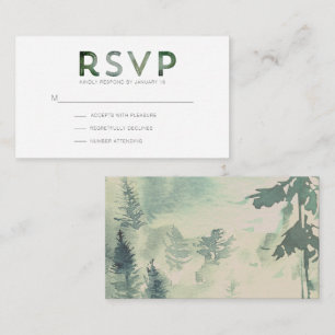 Carte de boîtier RSVP moderne de Mountain Forest