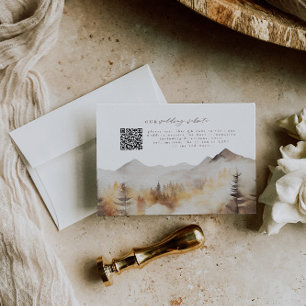 Carte de boîtier RSVP pour le mariage d'automne en