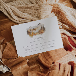 Carte de boîtier RSVP pour le mariage d'automne en